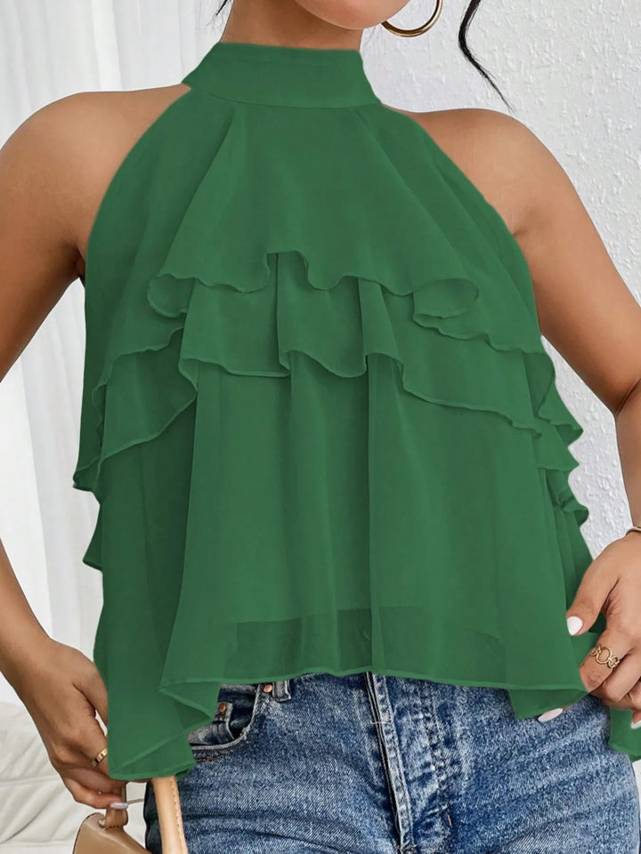 Ruffled Layered Sleeveless Top