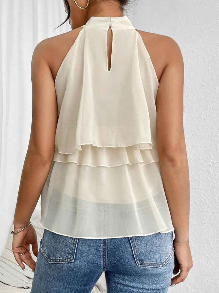 Ruffled Layered Sleeveless Top