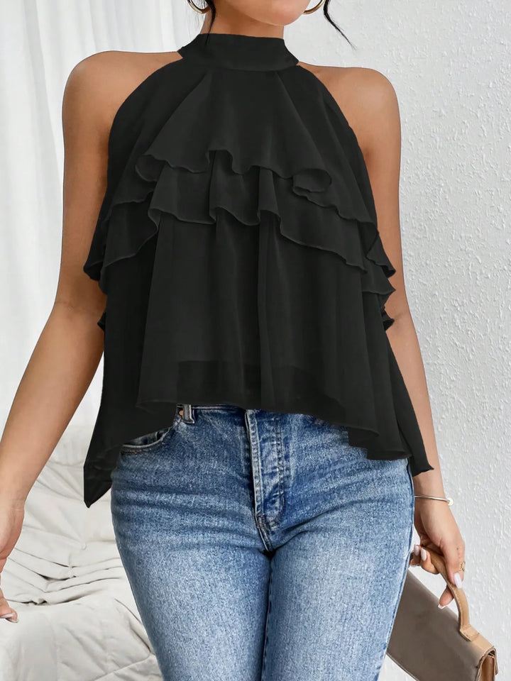 Ruffled Layered Sleeveless Top