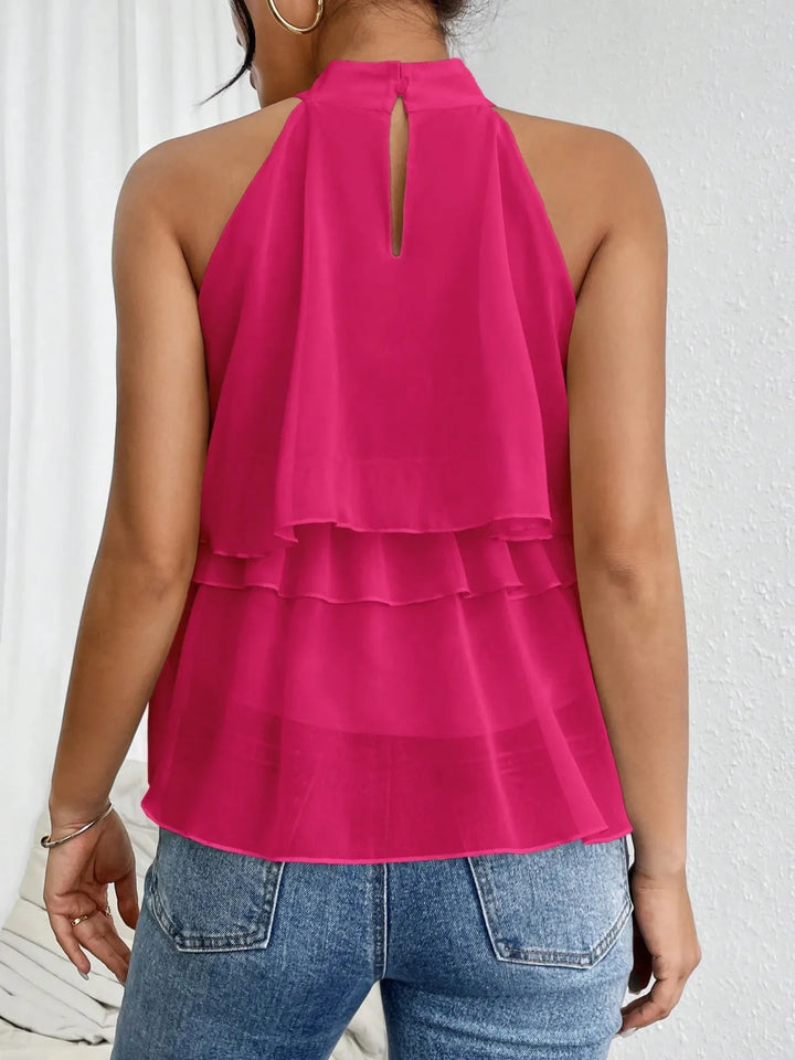 Ruffled Layered Sleeveless Top