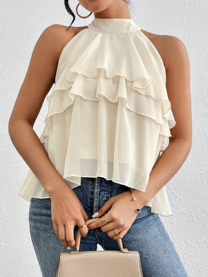 Ruffled Layered Sleeveless Top