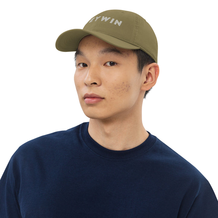 Teywin Organic dad hat White Letters