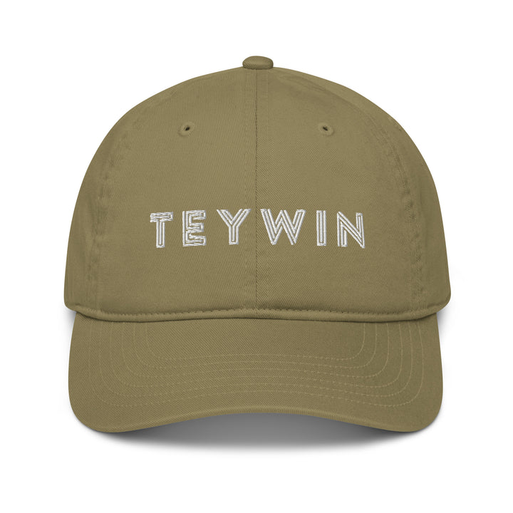 Teywin Organic dad hat White Letters Jungle