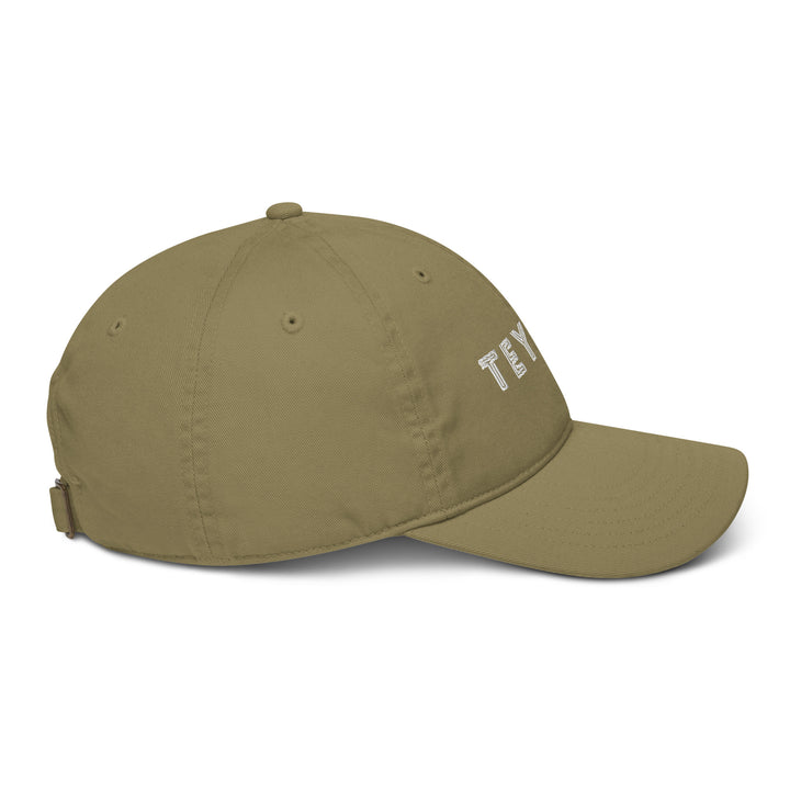 Teywin Organic dad hat White Letters