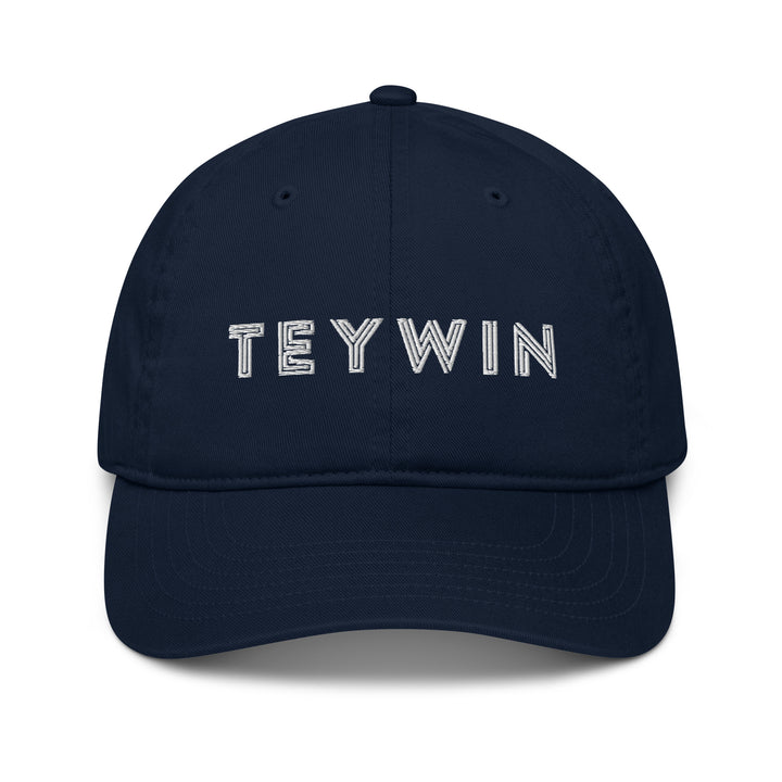 Teywin Organic dad hat White Letters Pacific