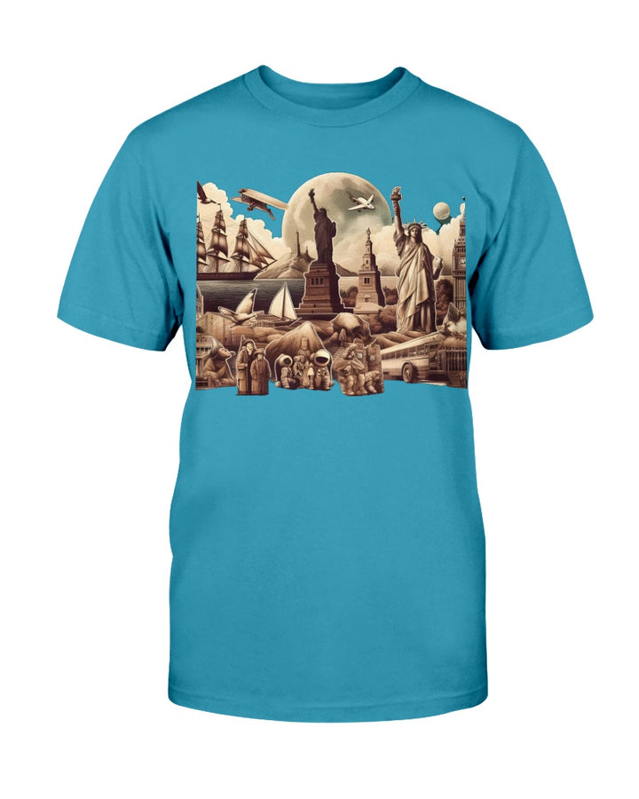 United States American Apparel T-Shirt Teal