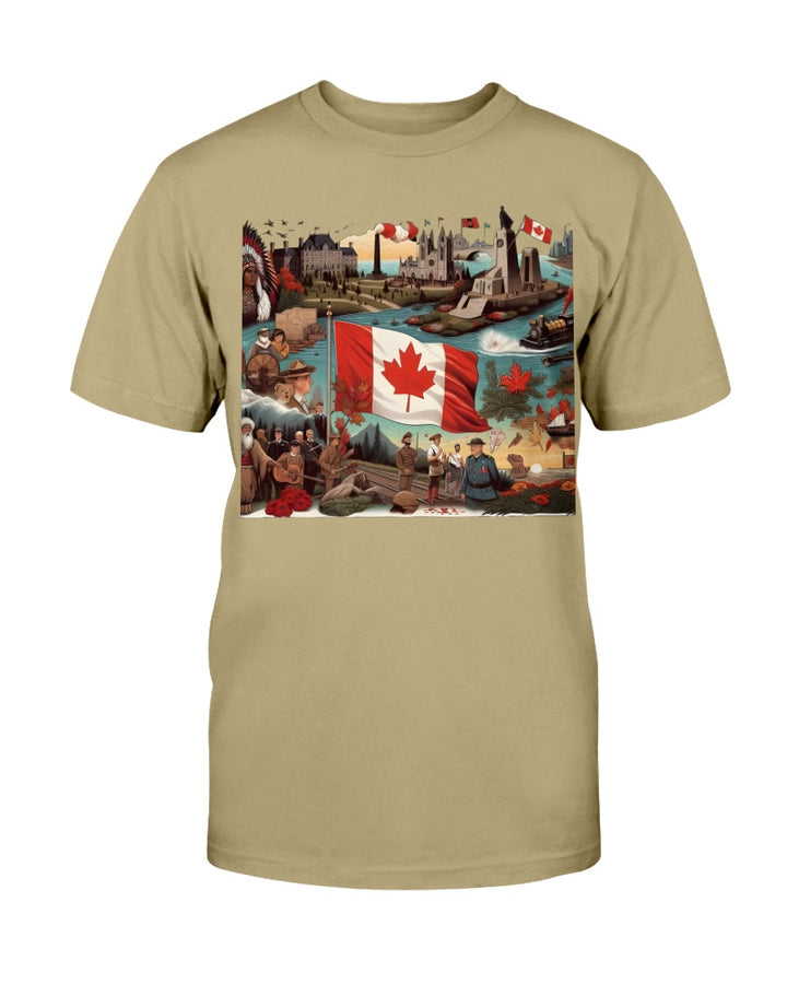 Canada Gildan Ultra Cotton T-Shirt Tan