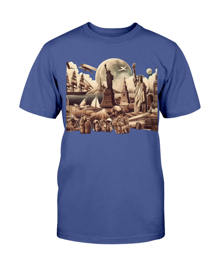 United States American Apparel T-Shirt Lapis