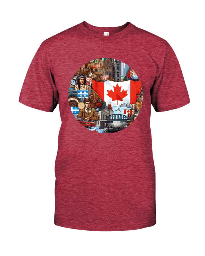 Canada Gildan Softstyle T-Shirt Heather Red