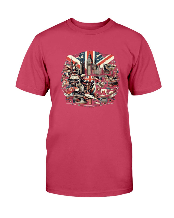 United Kingdom Hanes Authentic Men’s T-Shirt Deep Red