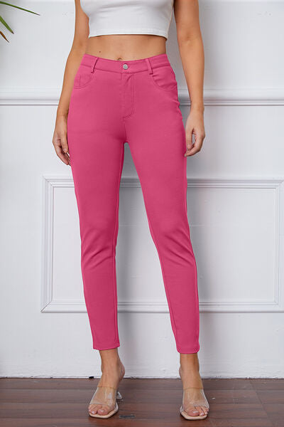 StretchyStitch Pants by Basic Bae Fuchsia Pink